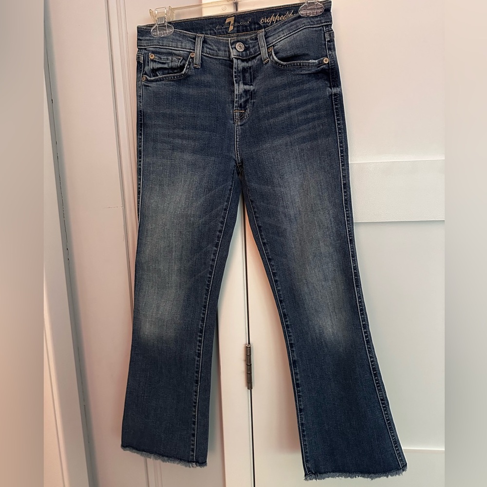 7 For All Mankind Size 26 cropped boot jeans.  Excellent condition!